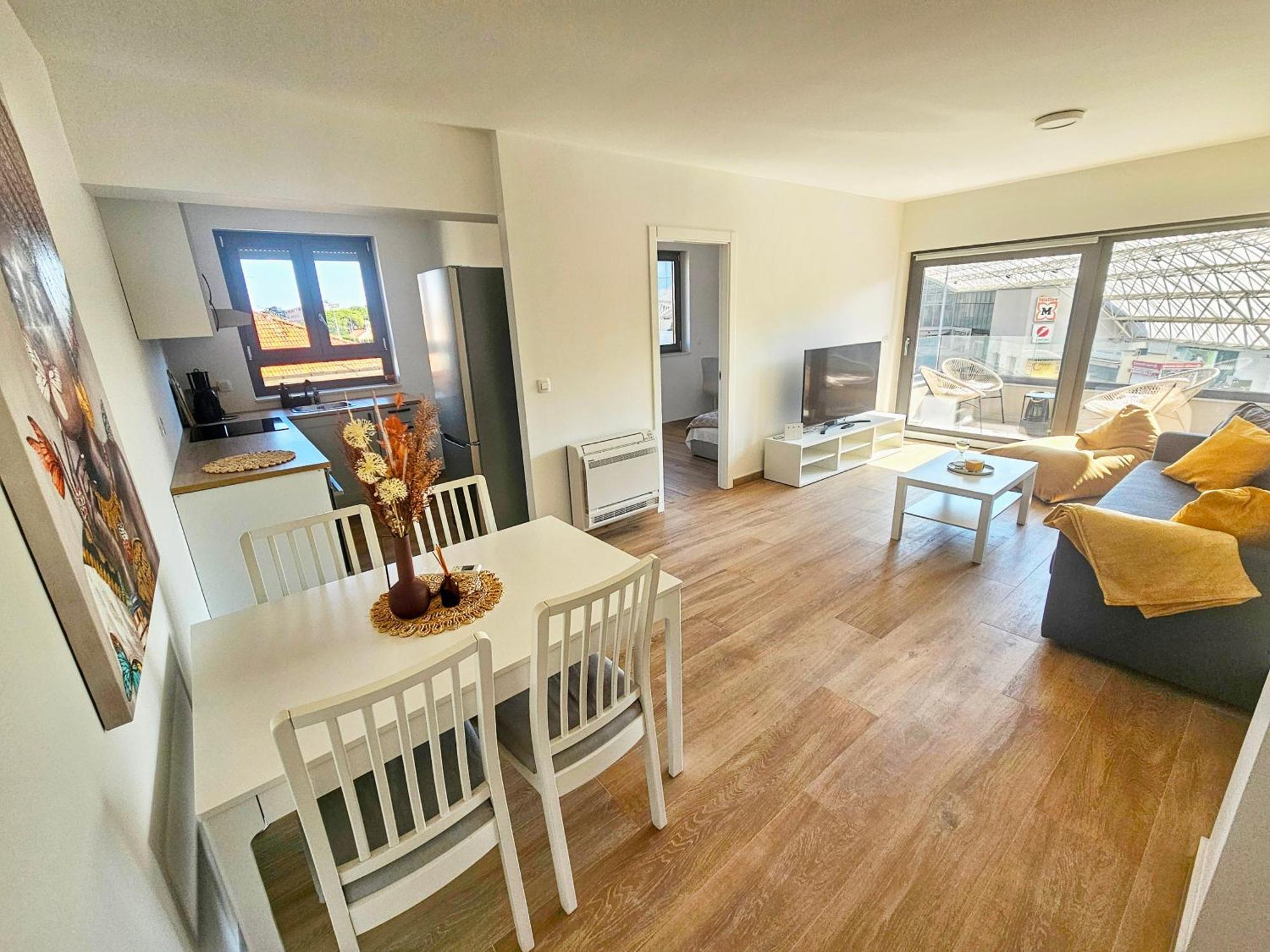 Modern Cityscape Apartman Zára Szoba fotó